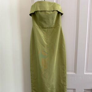 Elegant Green Strapless Dress